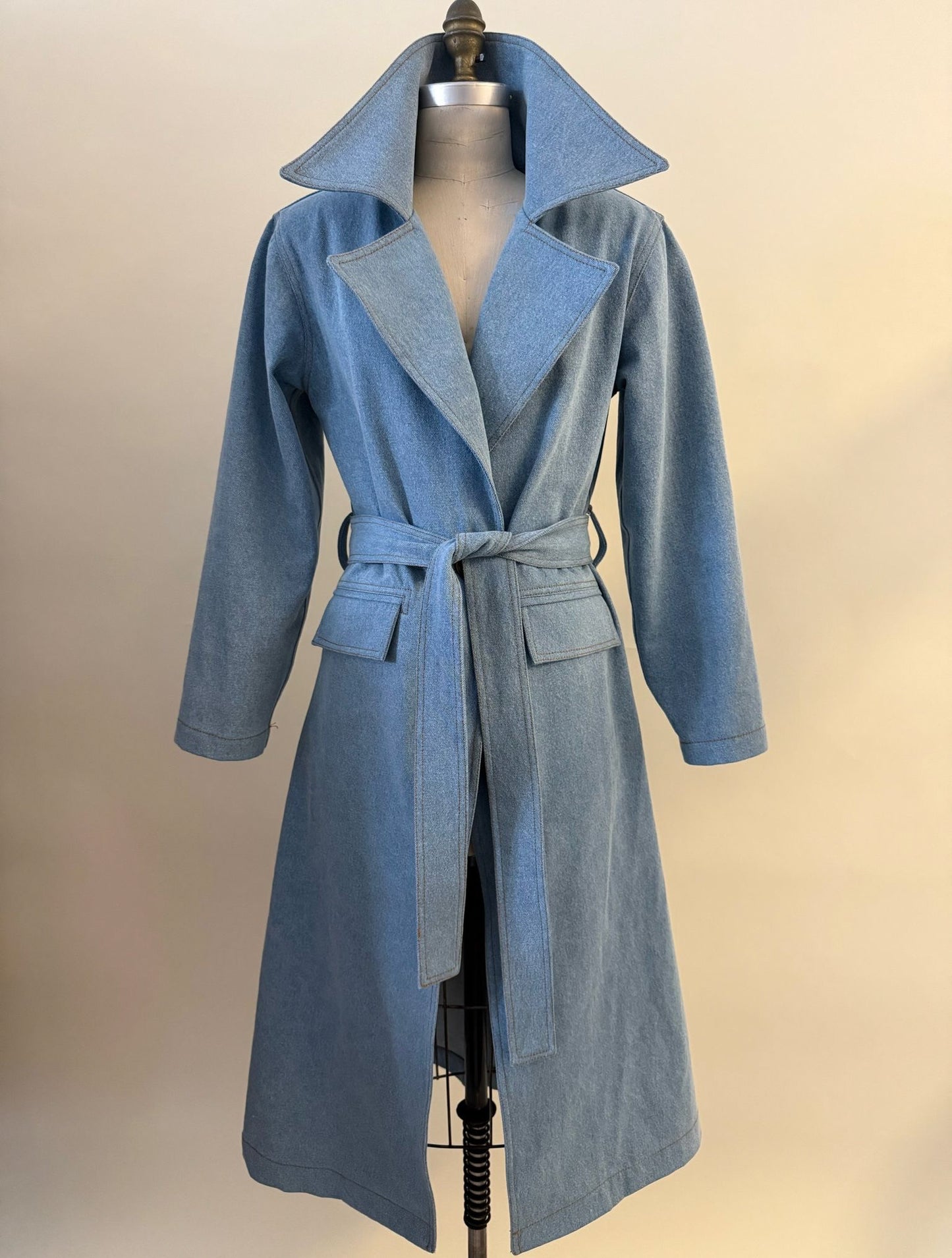 Denim Matrix Trench