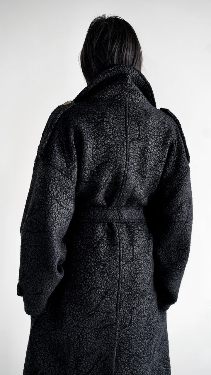 Cracked Wool Trench