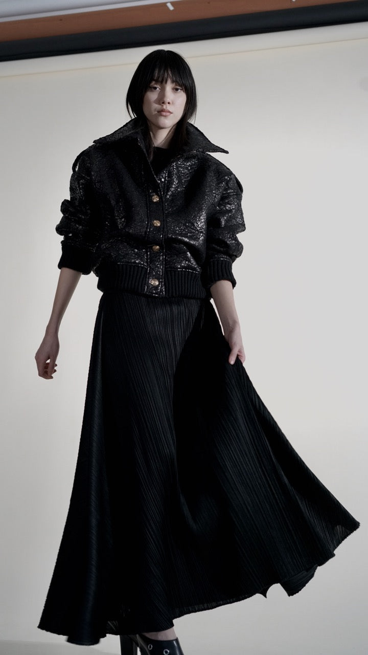 The Mini Cropped Jacket IN BLACK