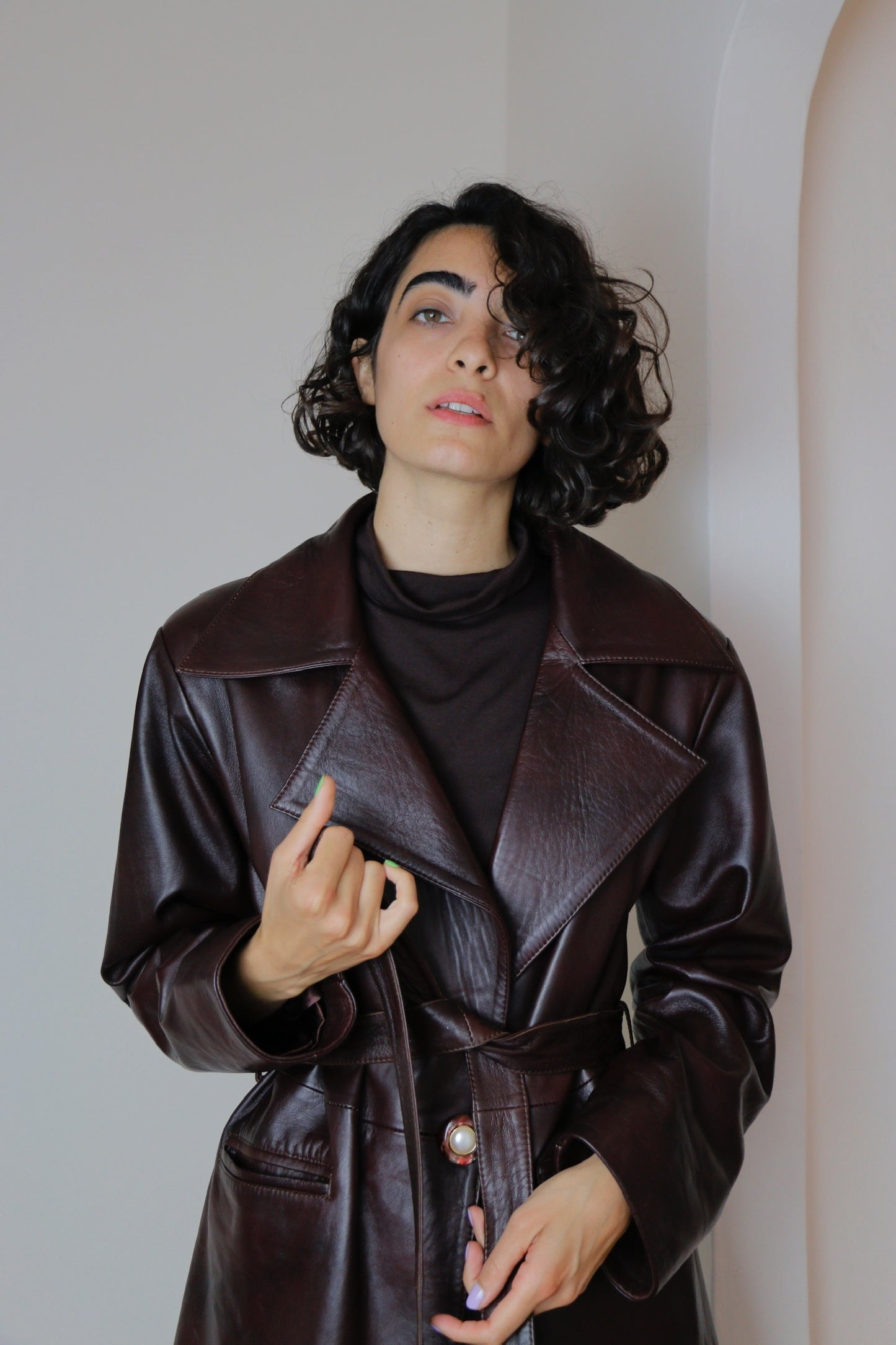 Matrix Leather Trench