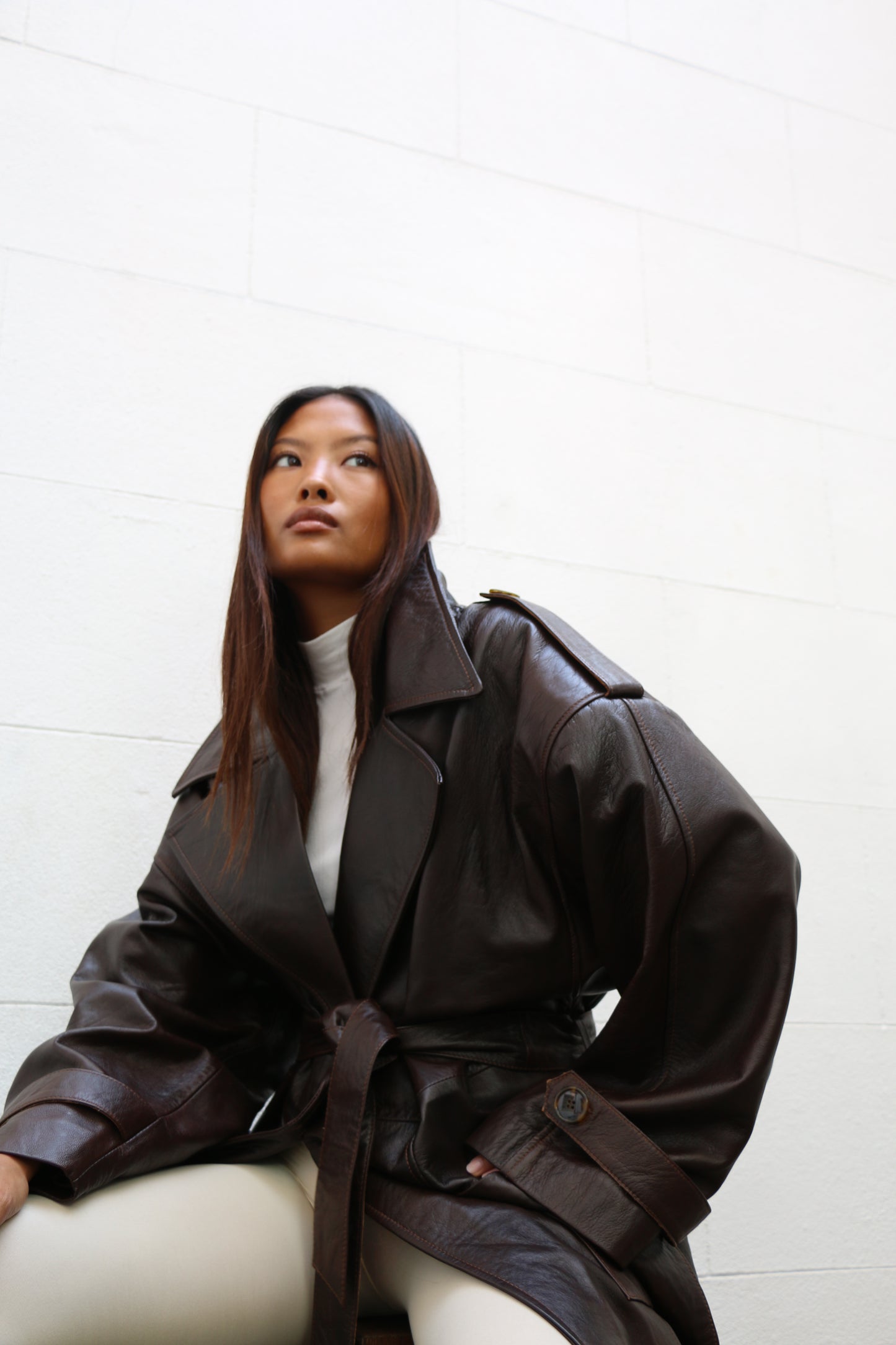 Leather Trench, oversized - Archive/Sample Sale