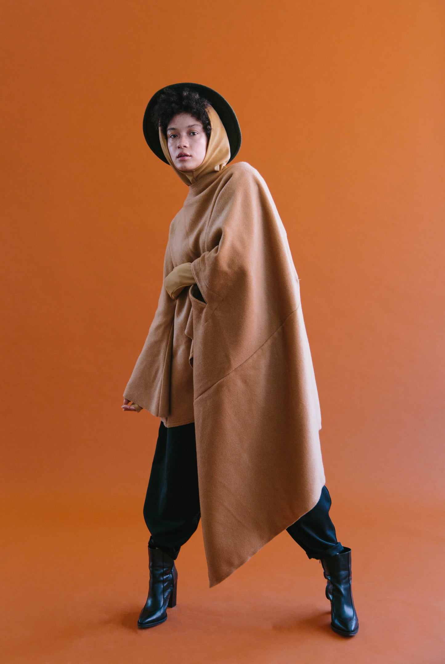 Beige Wool Shawl coat - Archive/sample sale