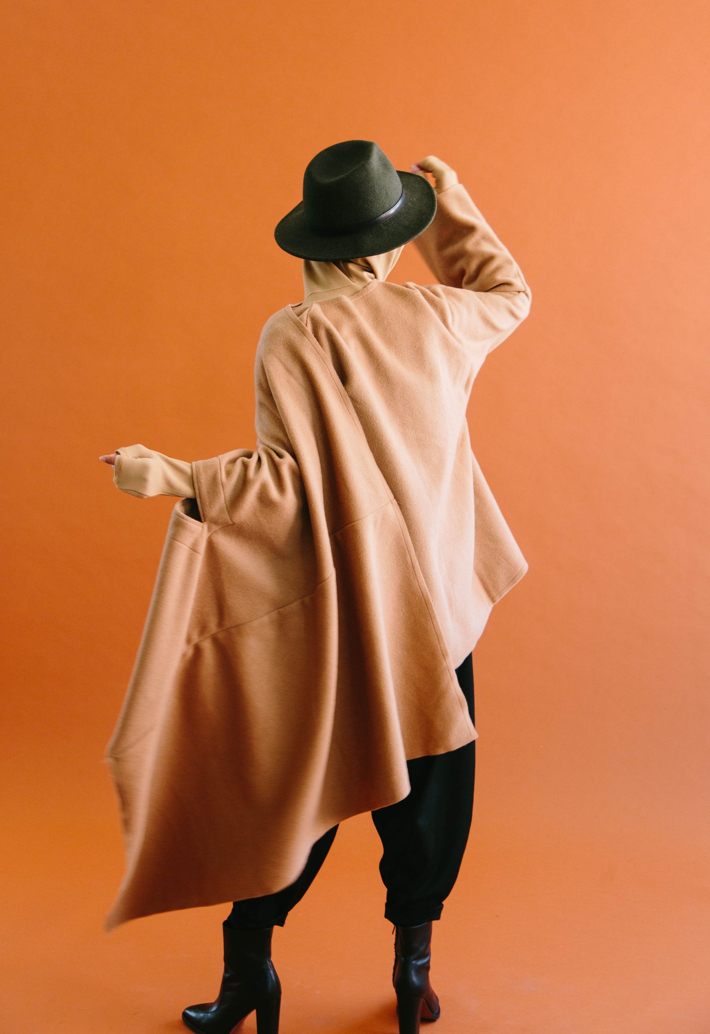 Beige Wool Shawl coat - Archive/sample sale