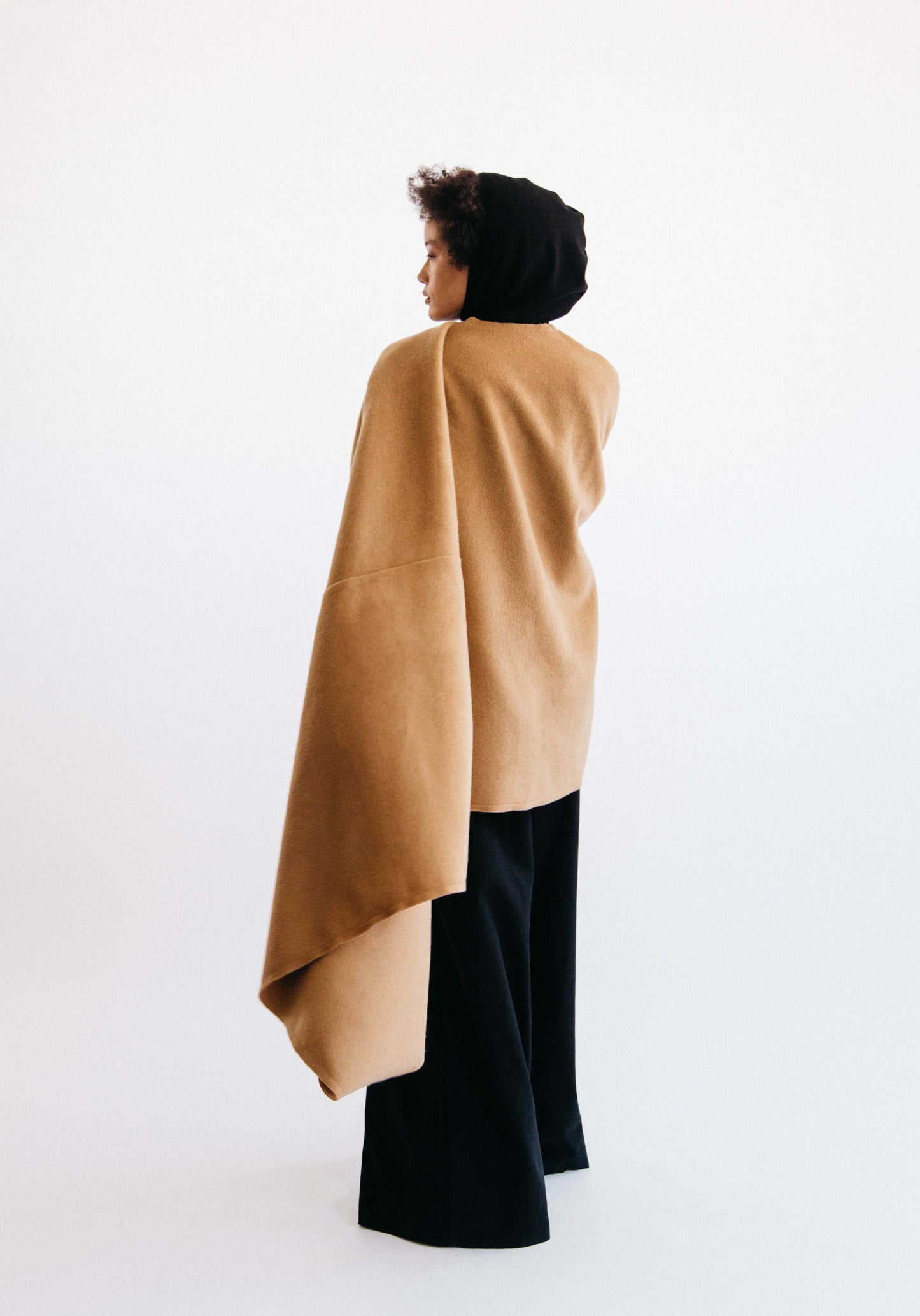 Beige Wool Shawl coat - Archive/sample sale